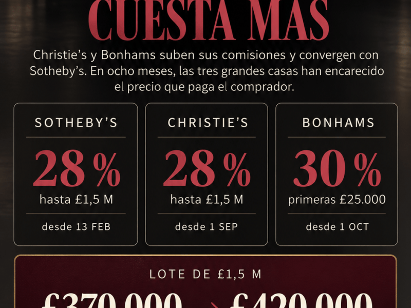 Radar 002 del Mercado de Arte: Nuevas Comisiones de Sotheby’s y Christie’s
