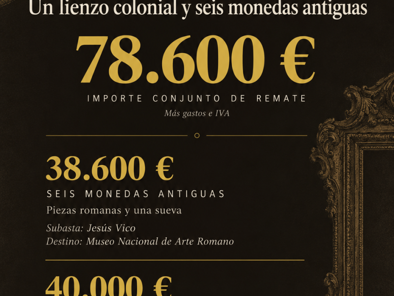 Radar 004 · España ejerce el tanteo sobre un lienzo colonial y seis monedas&nbsp;romanas