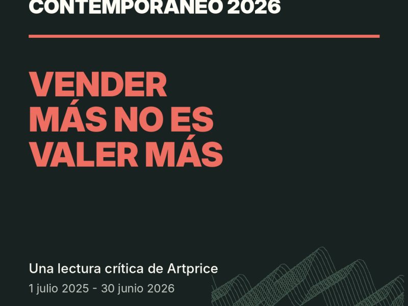 Más obras, menos euforia: el mercado de arte contemporáneo según Artprice&nbsp;2026